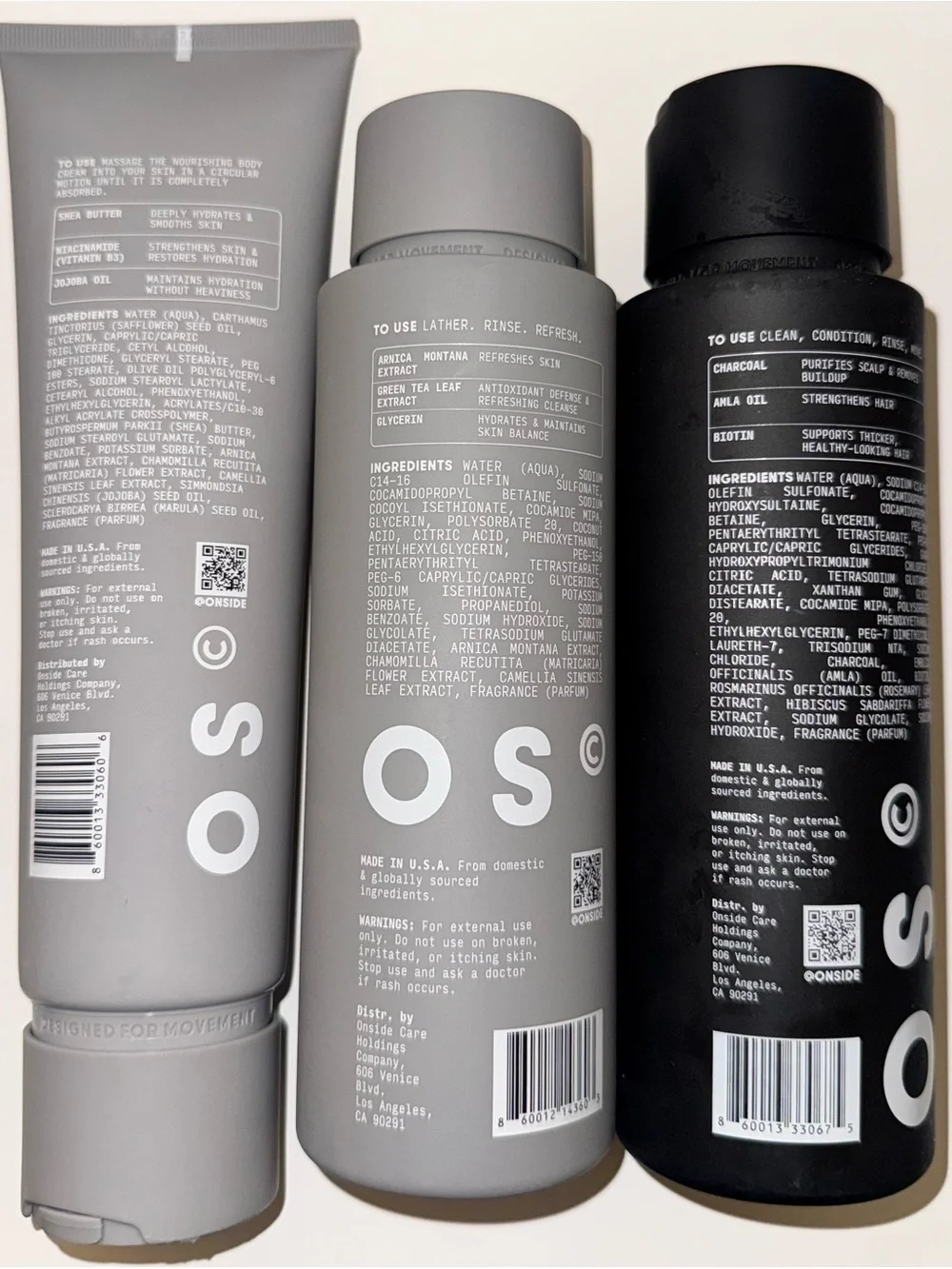 Onside Body & Hair Care Bundle - Gray Santal Leather, Eucalyptus & Tea Tree Mint - Picture 2 of 2